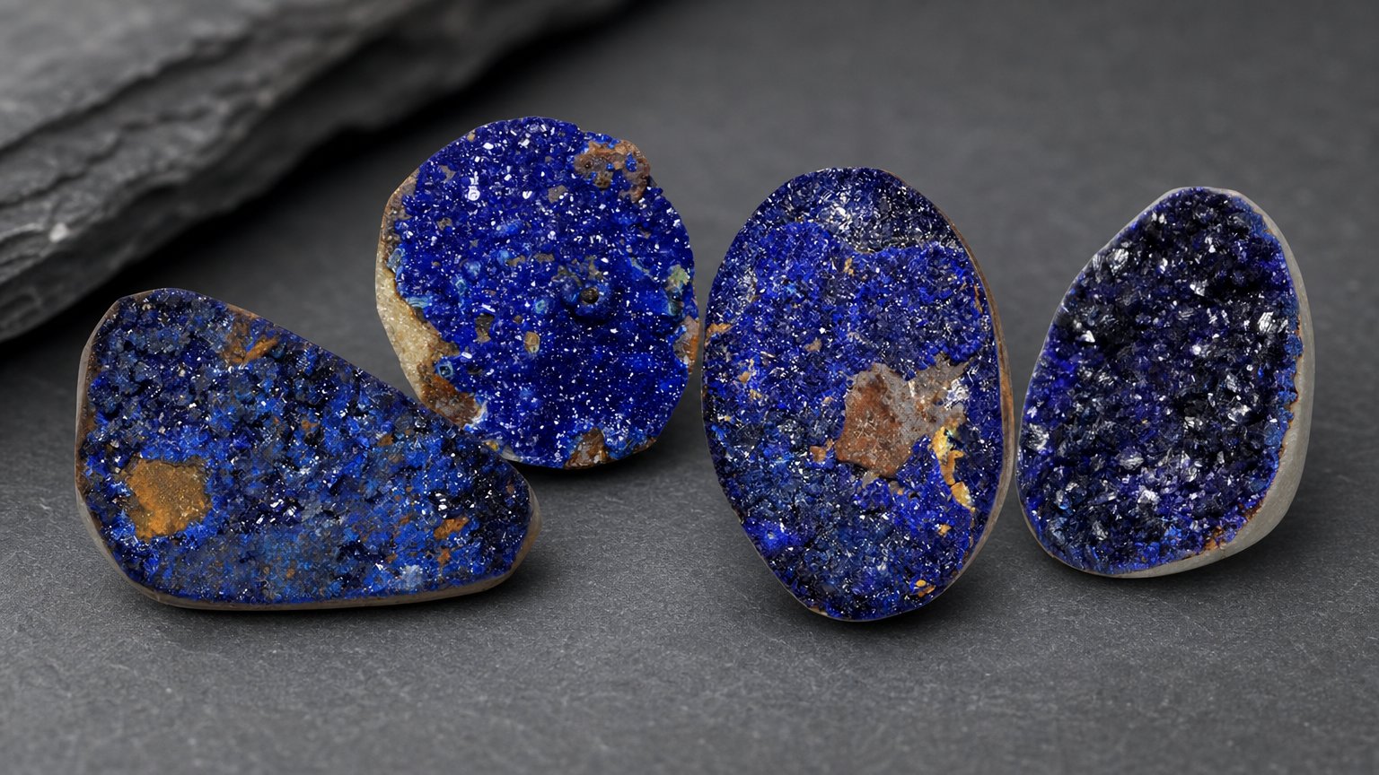 Pierres précieuses d'azurite druzy naturelle - guide d'achat