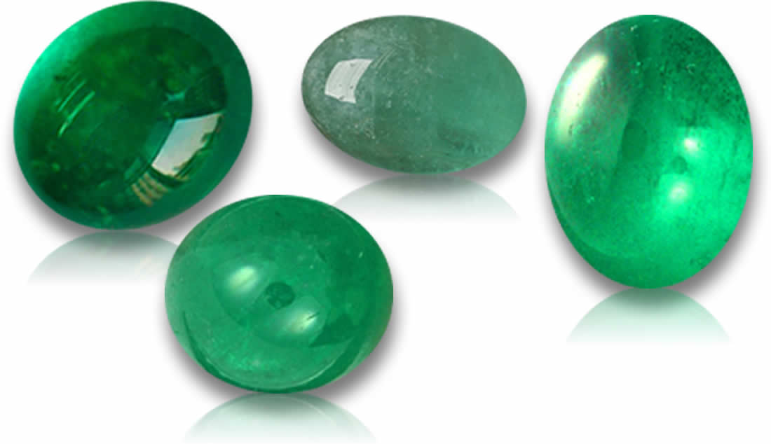 Cabochon d'émeraude naturelle pour bague homme personnalisée