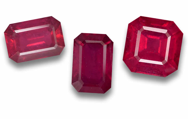 Emerald Cut Ruby: Natural Burma, Madagascar and Mozambique Rubies, Wholesale Emerald Cut Ruby