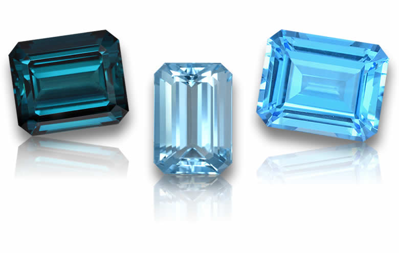 Emerald Cut Topaz: Blue, White, Yellow, London Blue, Swiss Blue, Wholesale Emerald Cut Topaz