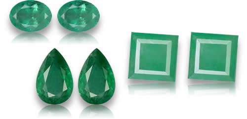 Paires d'émeraudes assorties pour boucles d'oreilles et bijoux fins