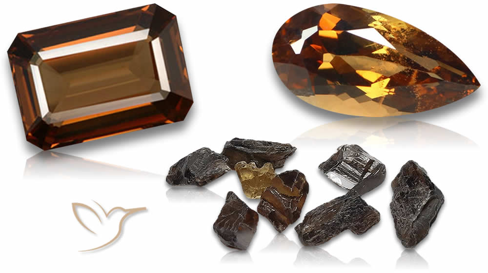 Pierres précieuses d'enstatite rares