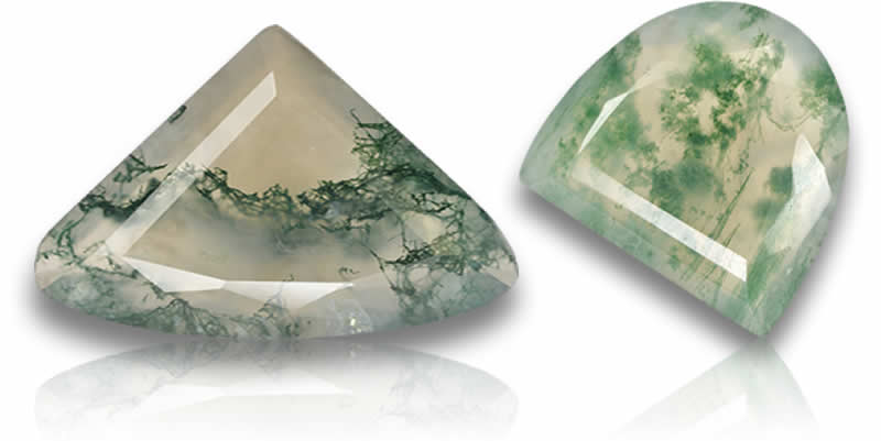 Agate mousse à facettes à vendre
