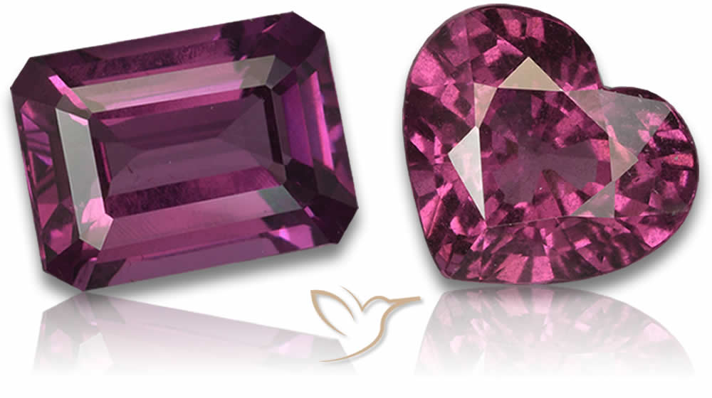 Grenat rhodolite naturel