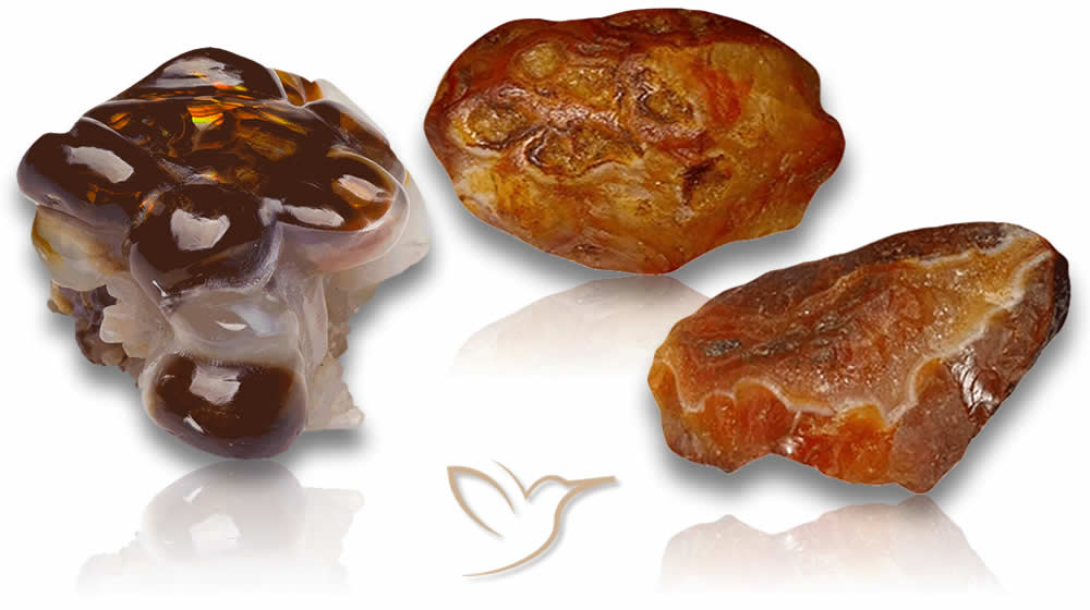 Agate de Feu - Pierre Brute