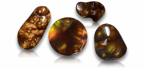 Pierres précieuses d'agate de feu