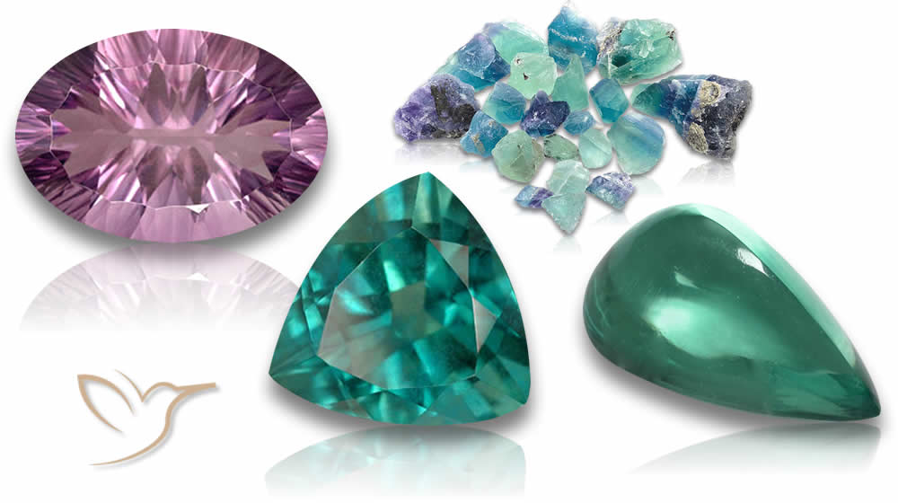 Pierres précieuses de fluorite