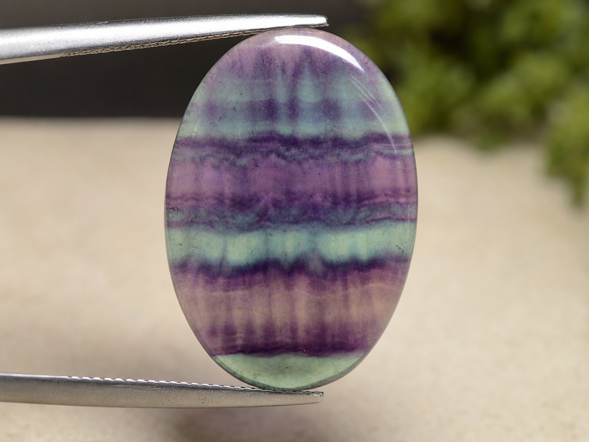Gros plan sur des pierres précieuses de fluorite naturelle