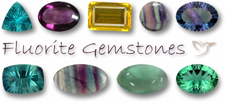 Pierres précieuses de fluorite naturelle