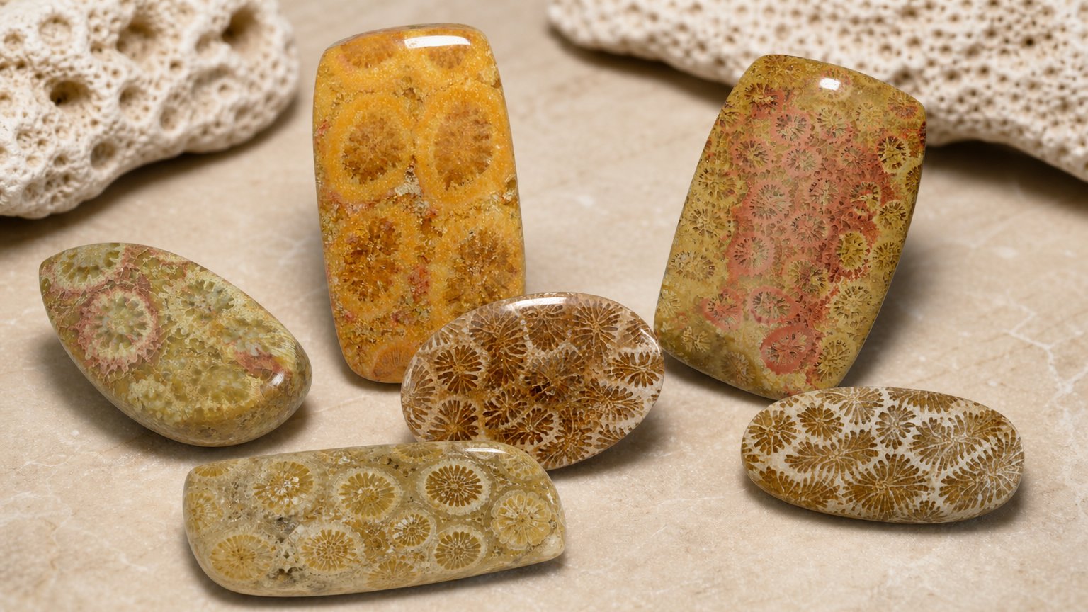 Pierres précieuses fossilisées en corail naturel - guide d'achat