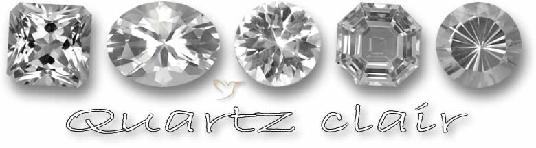 Pierres gemmes de quartz blanc