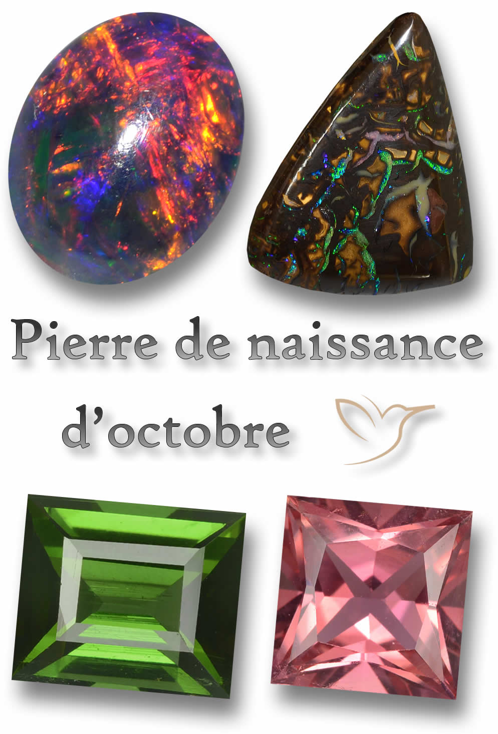 Pierres de naissance d'octobre sur GemSelect