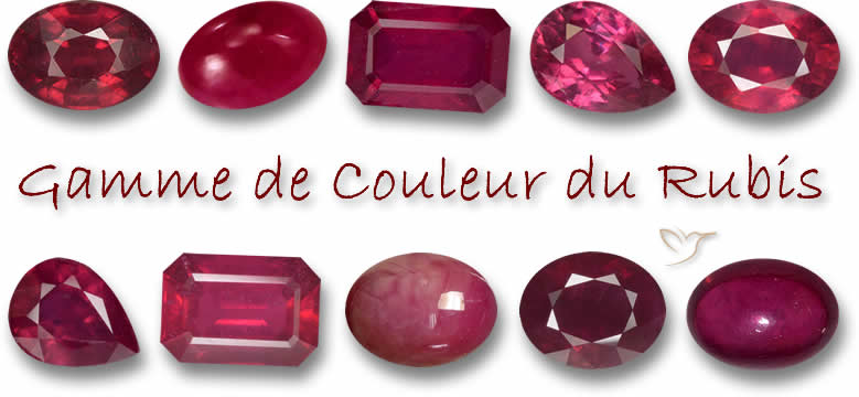 Gamme de couleur du rubis