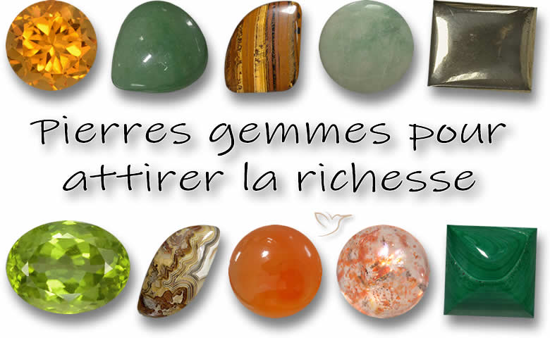 Pierres gemmes de la richesse