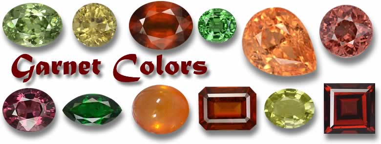 Gamme de couleurs du grenat