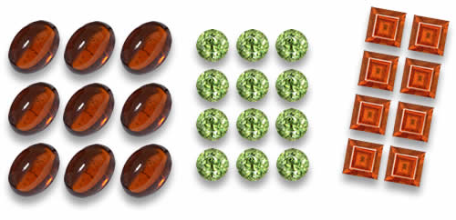 Lots de grenats naturels pour la joaillerie et la collection