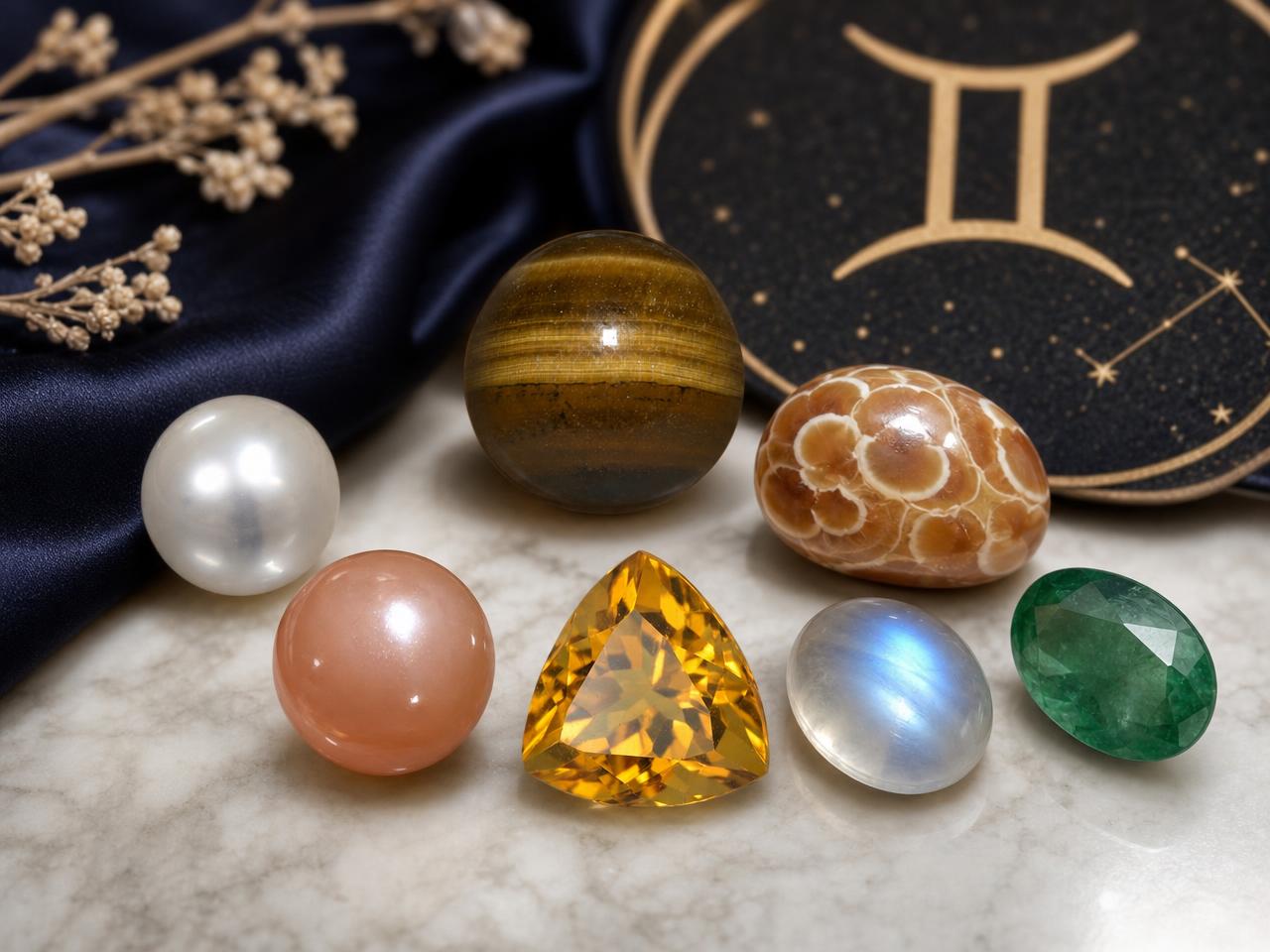 Pierres de naissance naturelles Gémeaux pour bijoux astrologiques