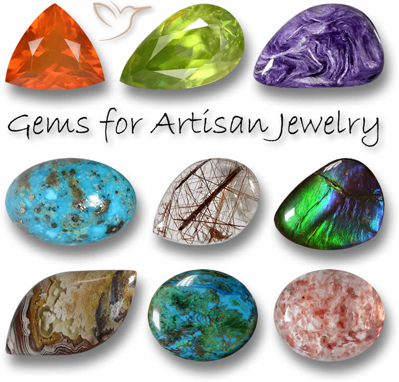 Pierres précieuses uniques pour bijoux artisanaux