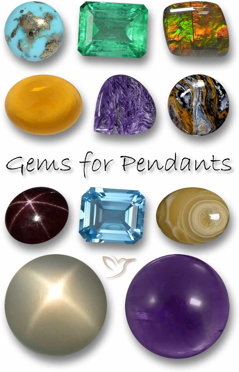 Pierres précieuses pour pendentifs