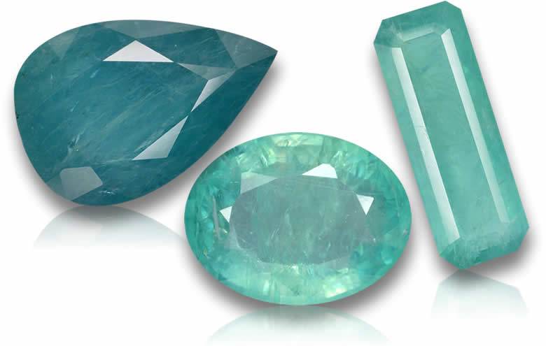Loose Grandidierite Gemstones - Rare Faceted and Cabochon Stones, Bluish-Green Gemstone
