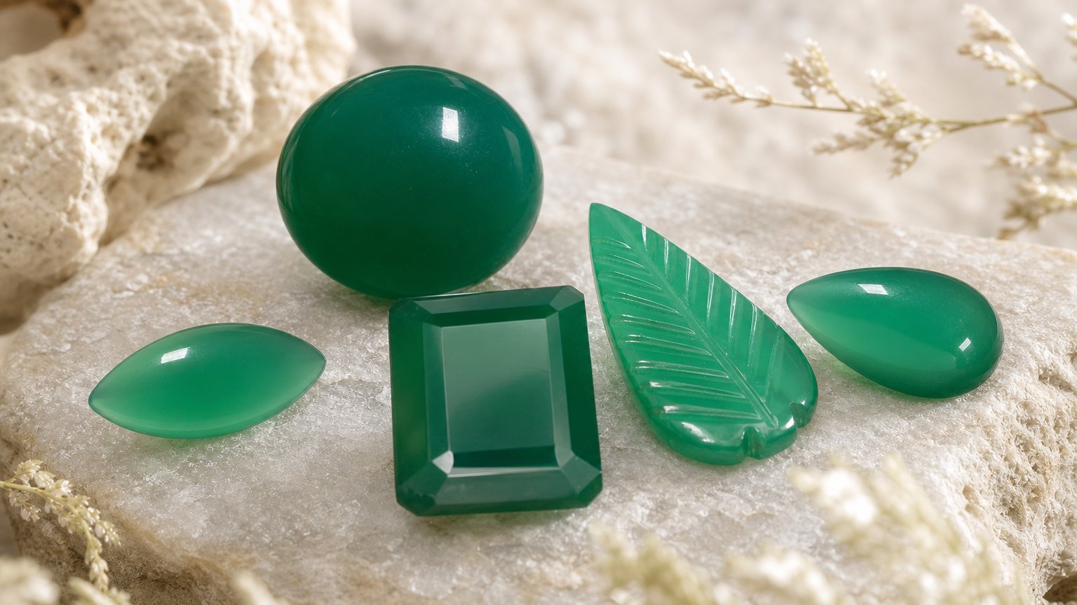 Pierres précieuses d'agate verte naturelle - guide d'achat