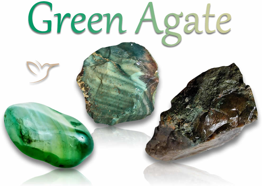 Rough Green Agate Gemstones