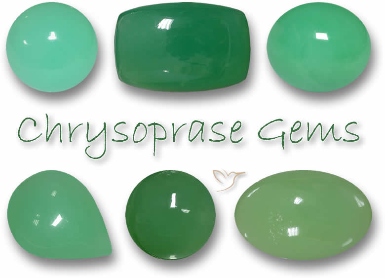 Green Chrysoprase Gemstones