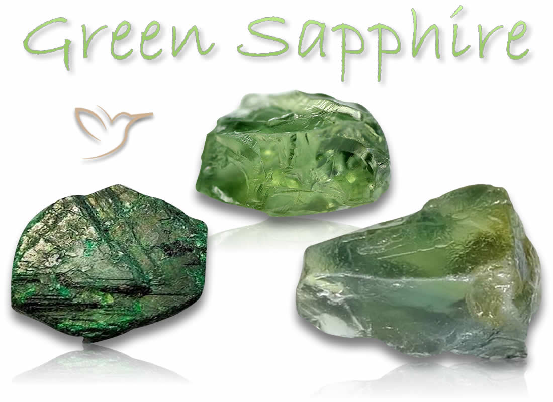 Rough Green Sapphire Gemstones