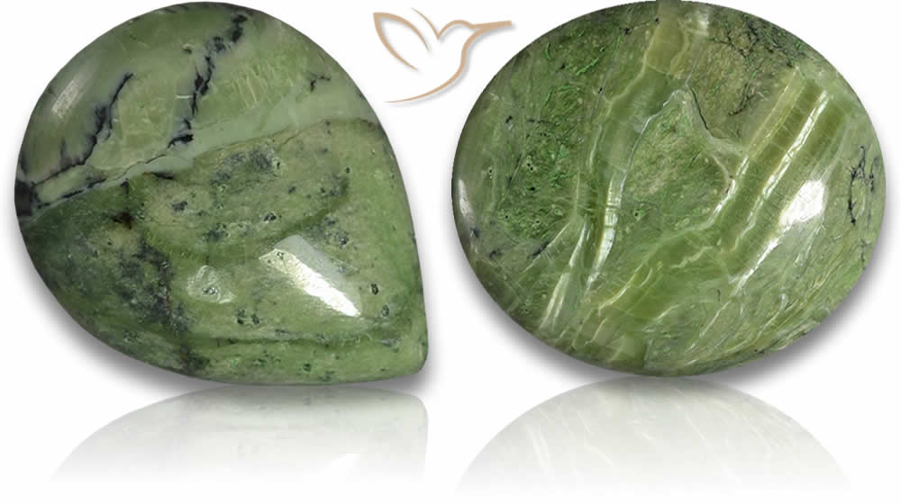 Cabochons Serpentine Verte