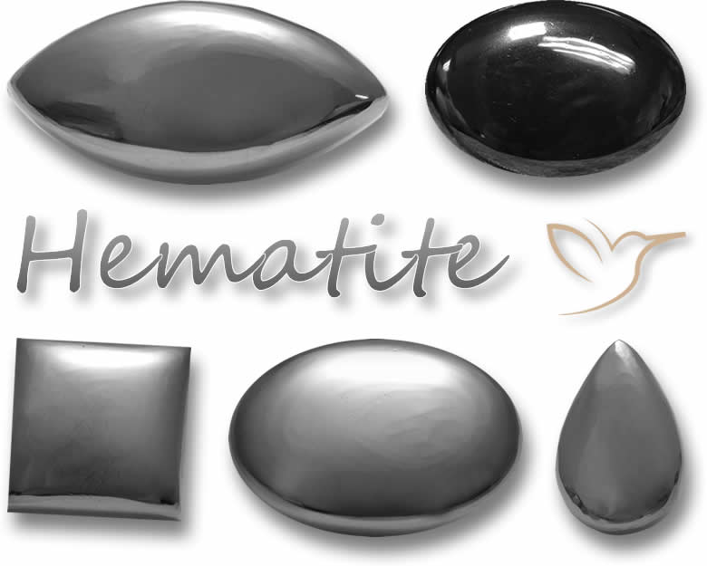 Pierres précieuses d'hématite