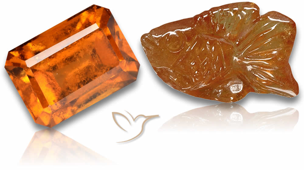 Gemmes de grenat hessonite