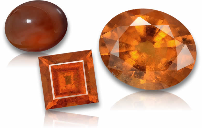 Hessonite Garnet Gemstones - Natural, Certified