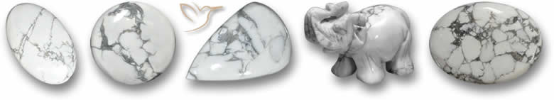 Pierres gemmes d'howlite