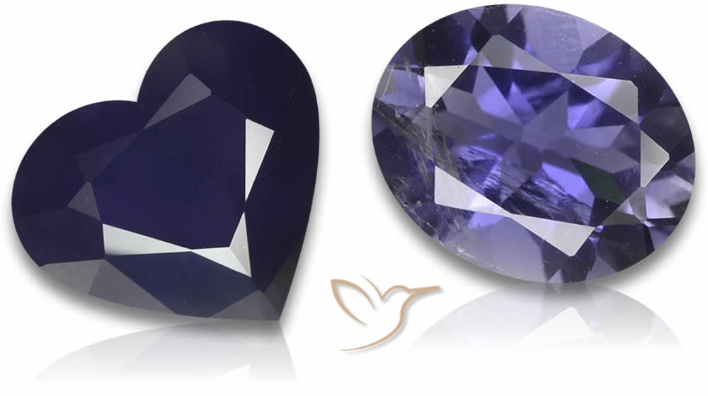 Pierres précieuses d'iolite