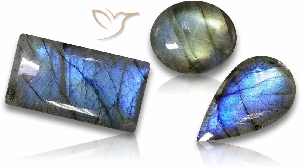 Pierres précieuses cabochon labradorite