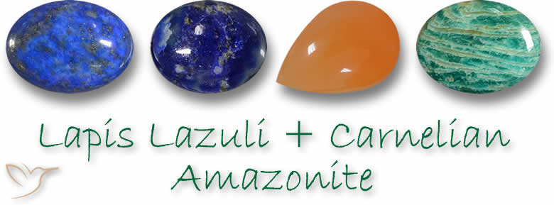 Lapis Lazuli, Cornaline et Amazonite