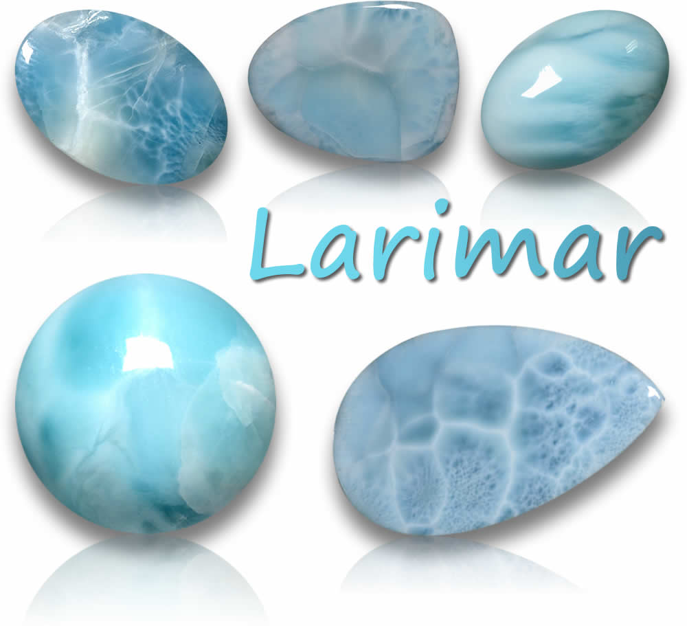 Pierres précieuses naturelles de Larimar