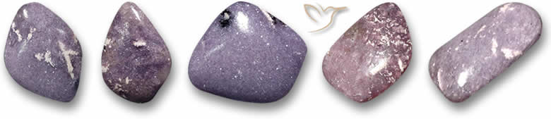 Pierres précieuses de lépidolite