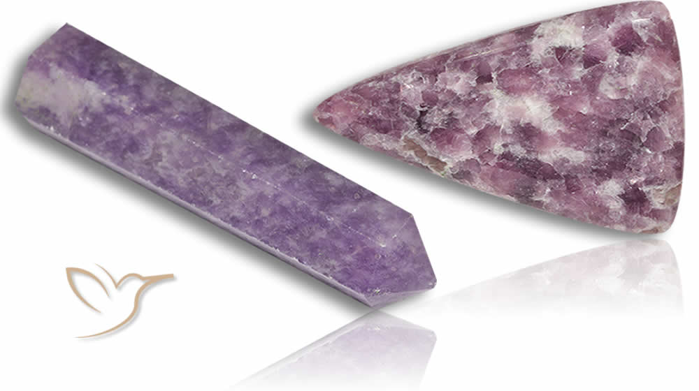 Pierres précieuses de lépidolite