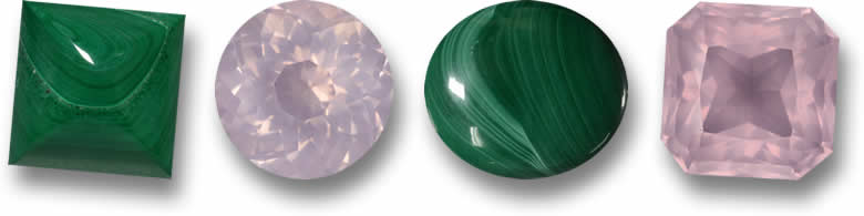 Malachite et Quartz Rose
