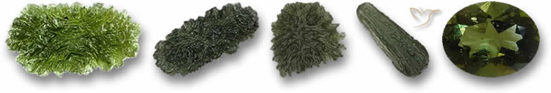 Pierres précieuses de moldavite