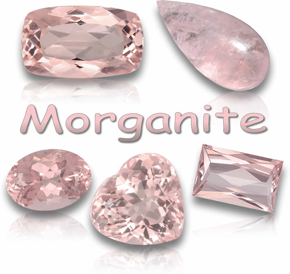 Pierres précieuses naturelles de morganite