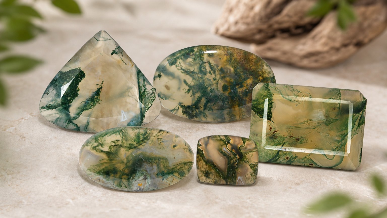 Pierres précieuses d'agate mousse naturelle - guide d'achat