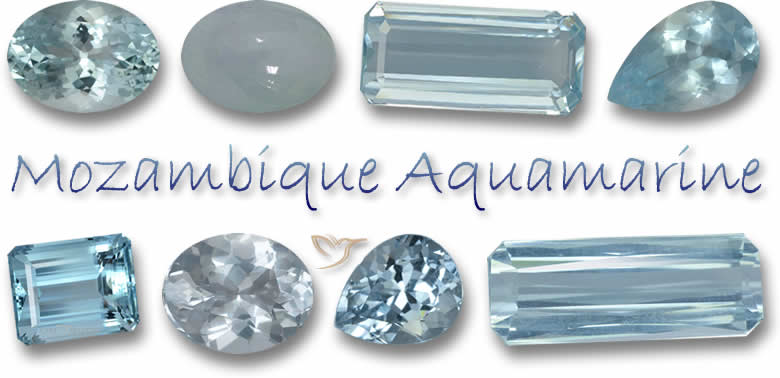 Boutique de pierres précieuses aigue-marine du Mozambique