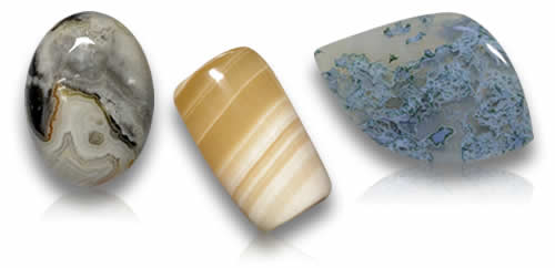 Pierres précieuses d'agate