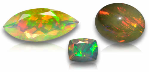 Pierres précieuses d'opale