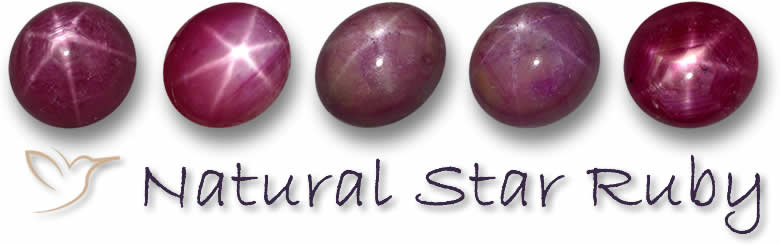 Rubis étoilés naturels