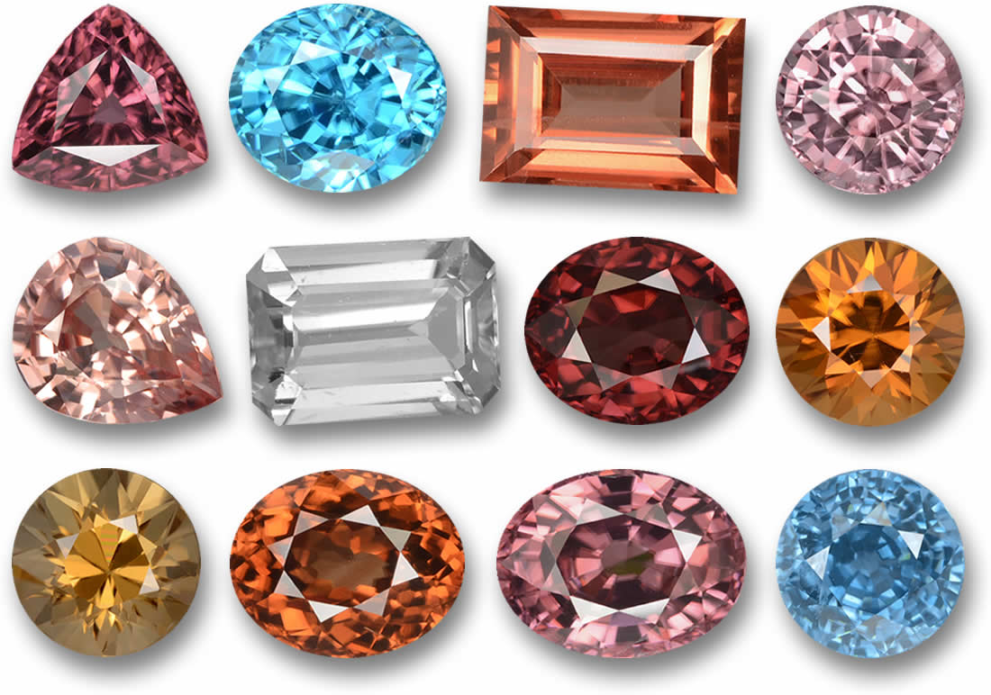 Pierres précieuses en zircon naturel pour créateurs et artisans de bijoux