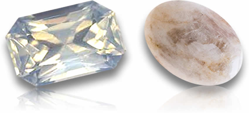 Pierres précieuses d'albite