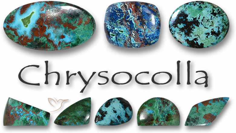 Pierres précieuses naturelles de chrysocolle